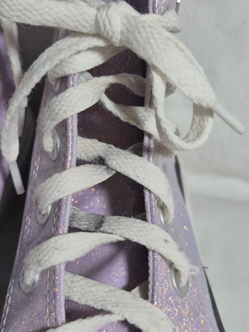 Converse Chuck Lugged Lift Women Kid Hi Purple Glitter Sneakers Size Y 6.5 W 8.5 - Picture 11 of 16